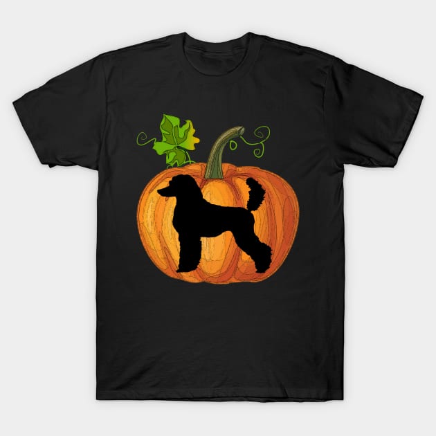 Poodle in pumpkin T-Shirt by Flavie Kertzmann